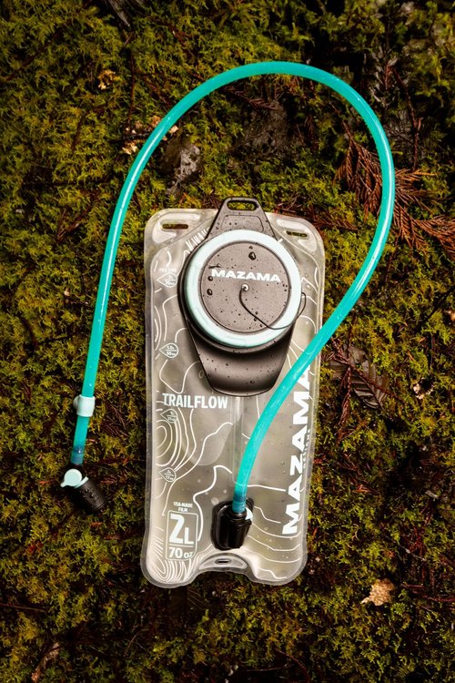 The Trailflow-88 Hydration Bladder by Mazama Designs. Leakproof, Easy to Clean and Fill Water Reservoir, BPA-Free, Fits Most Hydration Backpacks. Great for Running, Hiking, Camping, Cycling. (3L)