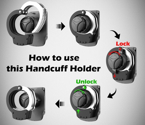 Handcuff Holster for Duty Belt, Handcuff Case fit Chain Handcuffs, Hinged Cuffs, Hand Cuff Pouch for S&W/ASP/Peerless/CTS Handcuffs, Duty Cuff Holder for Law Enforcement, Police/Security Officer Gear