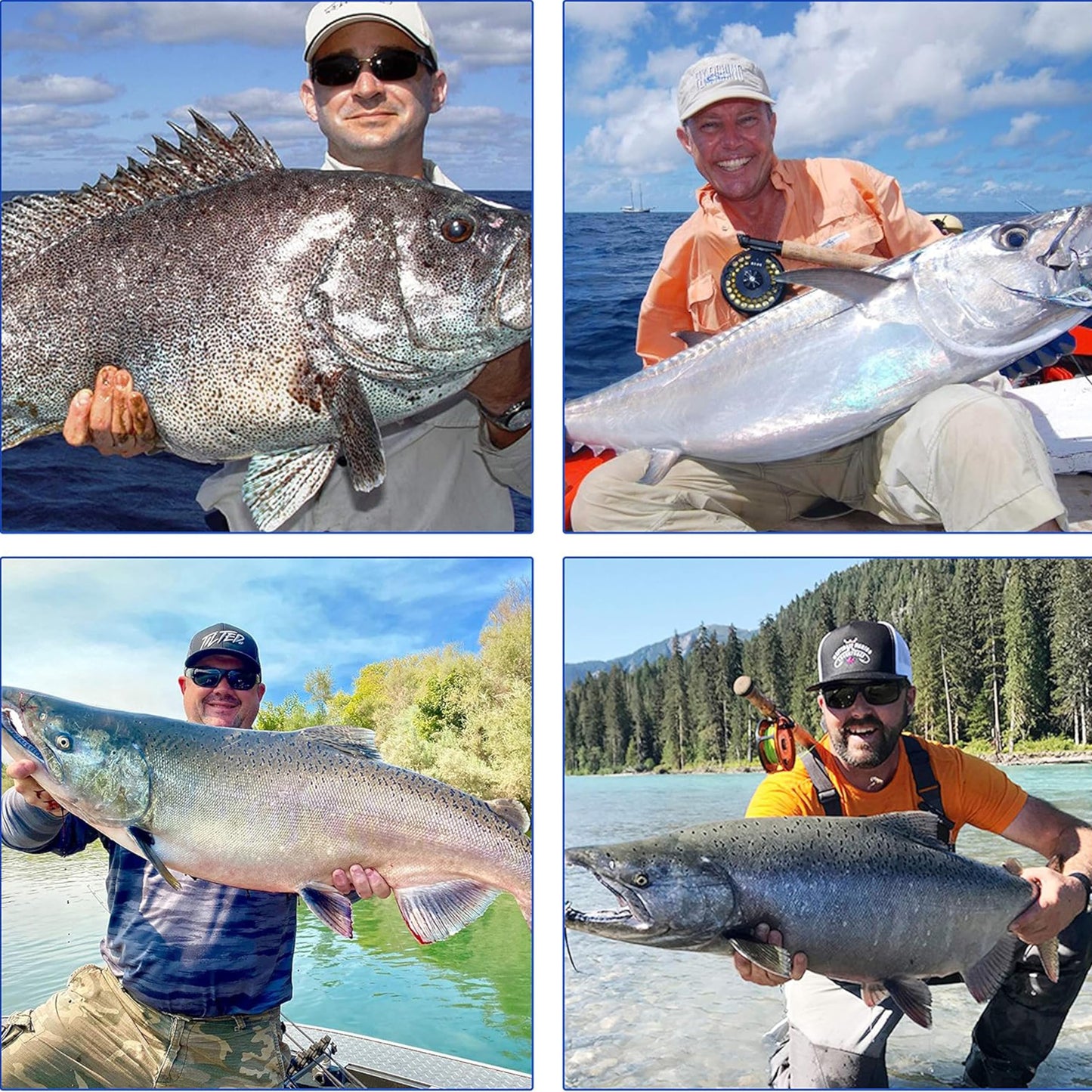 AGOOL Bucktail Teasers Fishing Hooks Saltwater Flounder Rig Stainless Steel Fishing Hooks Bucktail Mylar Teasers Inserted for Catfish Cod Flounder Hi/Lo Rig