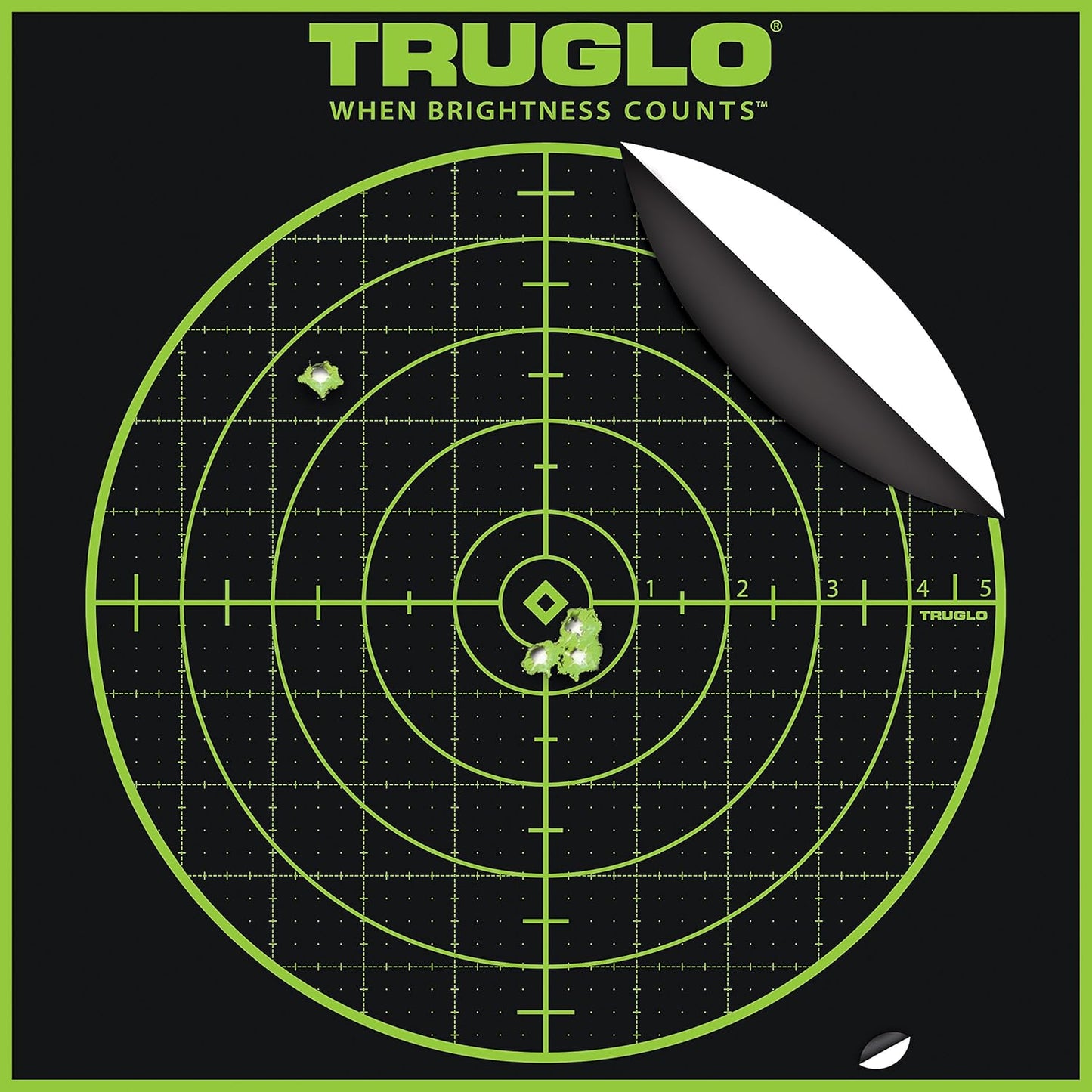 TRUGLO 12X12 Tru-See 100 Yard Bright Fluorescent Self-Adhesive High-Visible Reactive Splatter Targets, Available in 6, 12, 25 or 50-Pack Options