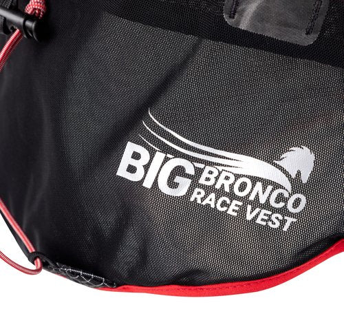 UltrAspire Big Bronco Lightweight Running Race Vest - Pitch Black/Red, Medium (38"-43")