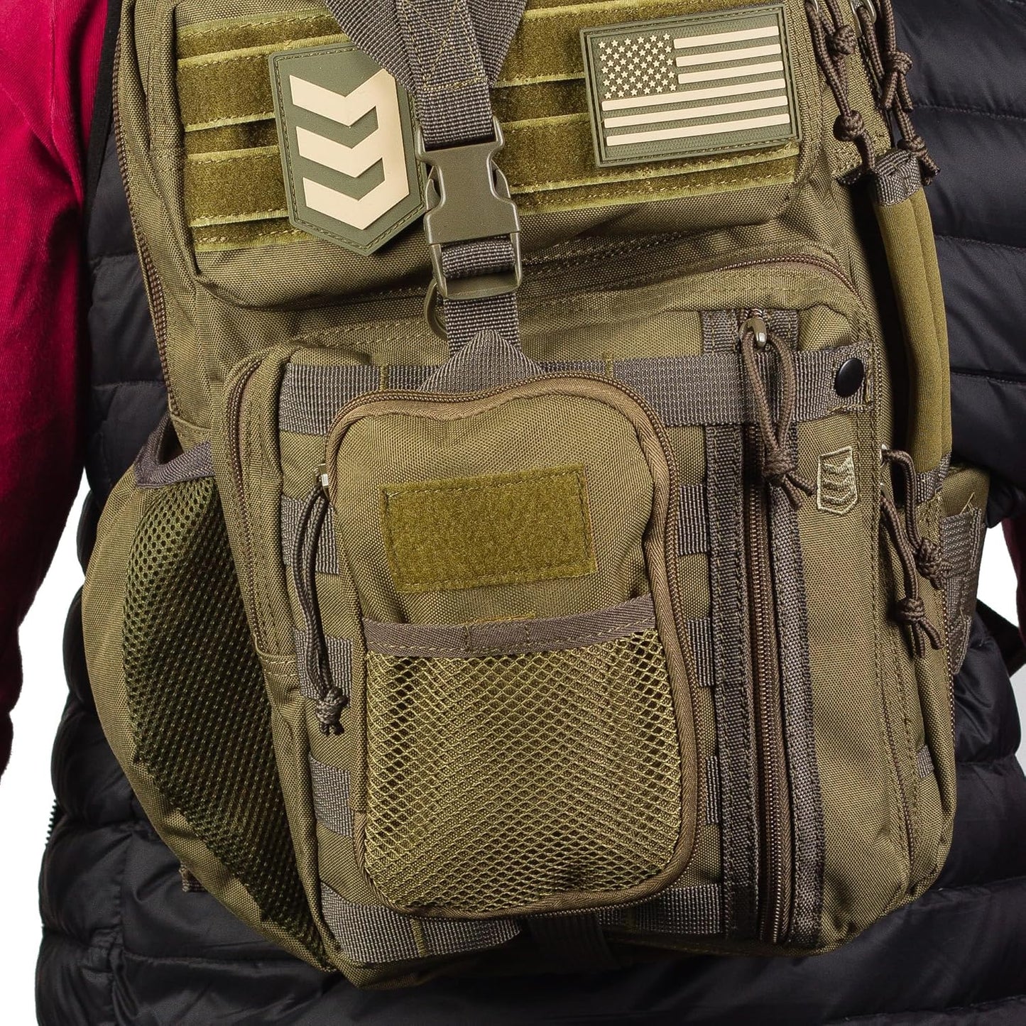 3VGEAR Compact Pocket Organizer - MOLLE Compatible EDC Pouch with Clamshell Opening and YKK Annex Clips - Rugged 600D Water-Resistant Tactical EDC Organizer