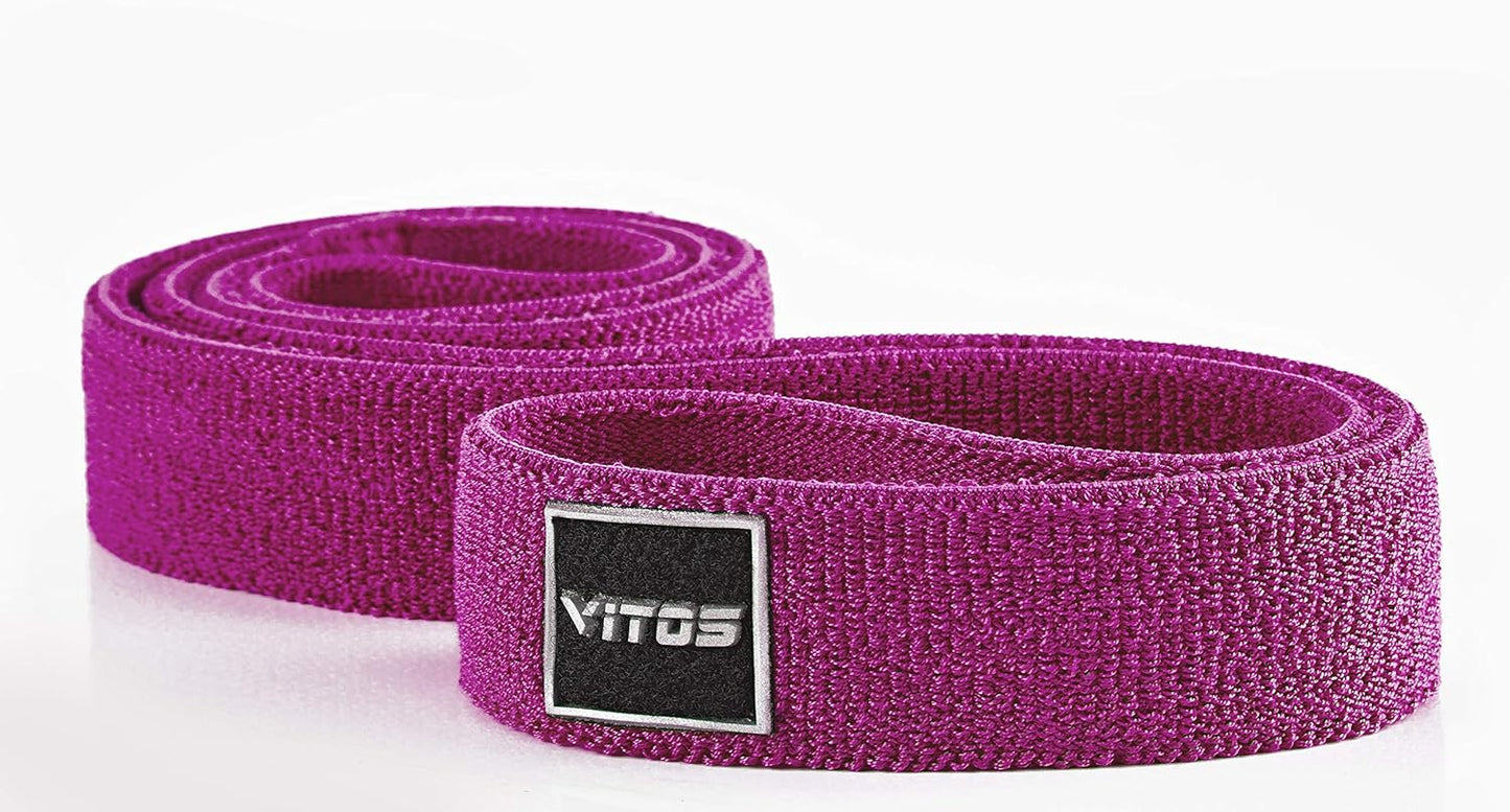 Vitos Fitness Polyester V-Power Band | Allergy Prevention Snap Proof Pull Up Assist Heavy Duty Resistance Mobility Lifting Perfect Body Stretching Training