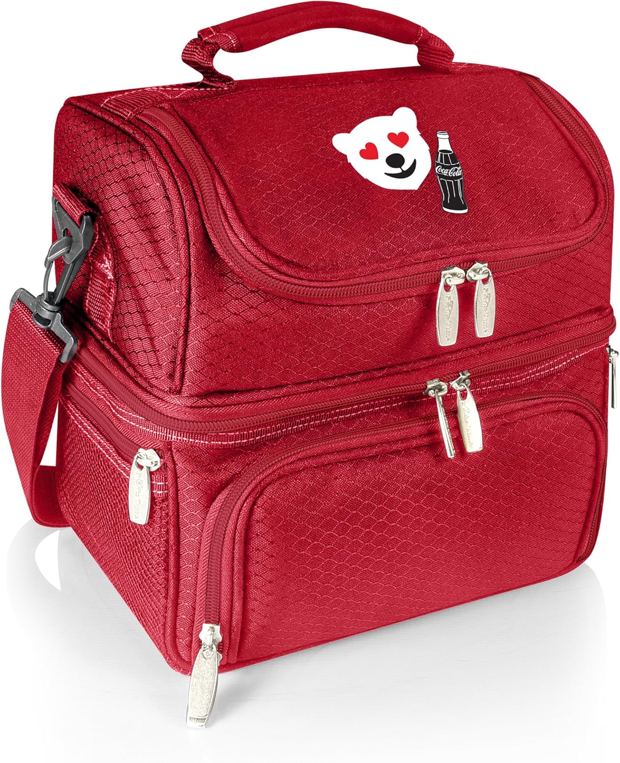 PICNIC TIME Coca-Cola Enjoy Coke Pranzo Lunch Bag, Insulated Lunch Box with Utensil Set, Lunch Cooler Bag, (Red)