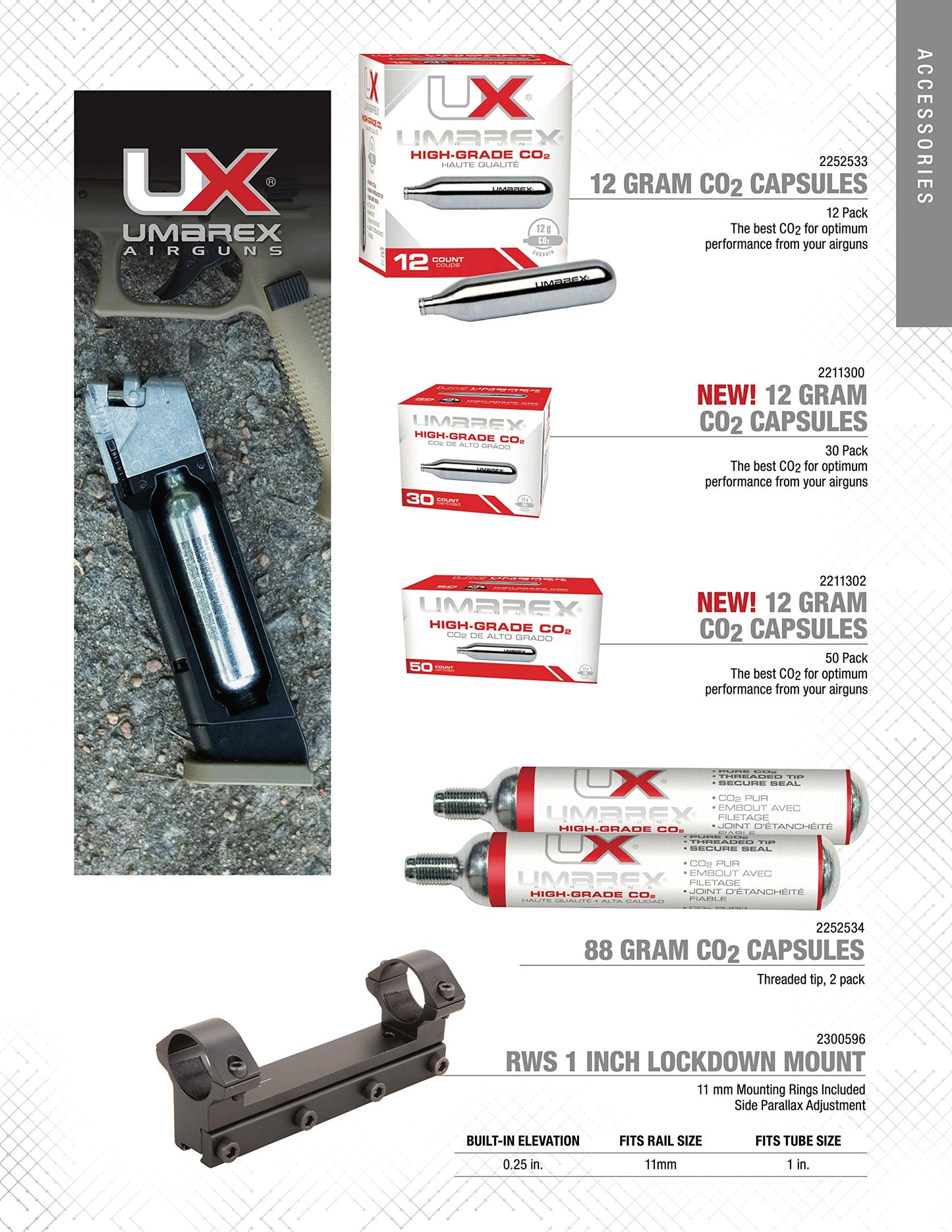 Umarex High-Grade CO2 Cartridges for Pellet Guns, BB Guns and Airsoft Guns, 12 Gram (Pack of 30)