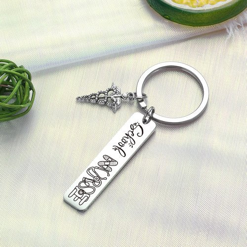 ZQEOU School Nurse Keychain Nursing School Gifts RN Graduation Jewelry For Nursing Student Gifts Nurses Week Day Keychain