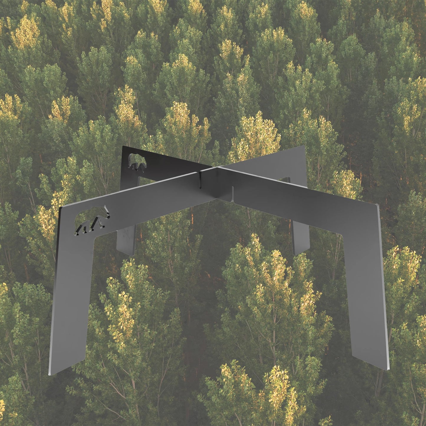 4 foot fire grill 2 Pcs | grill stand for Camping Travel Outdoor (Large)