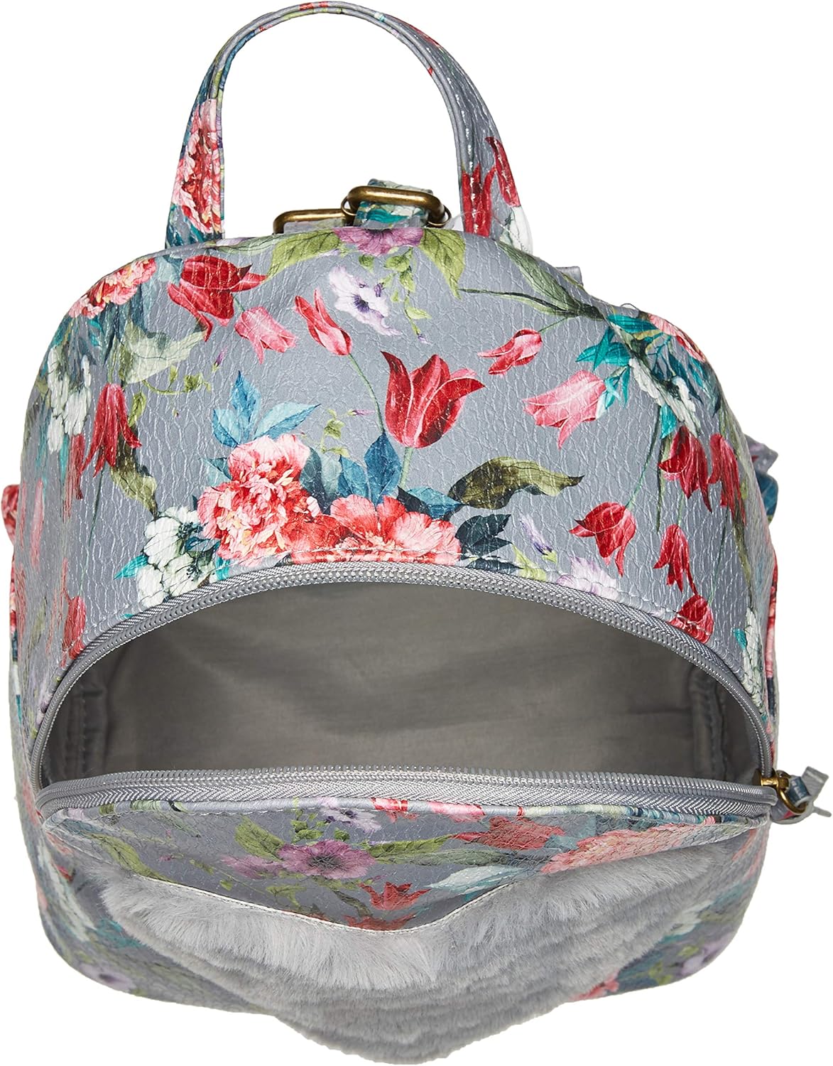 T-Shirt & Jeans Floral Love Backpack in Grey