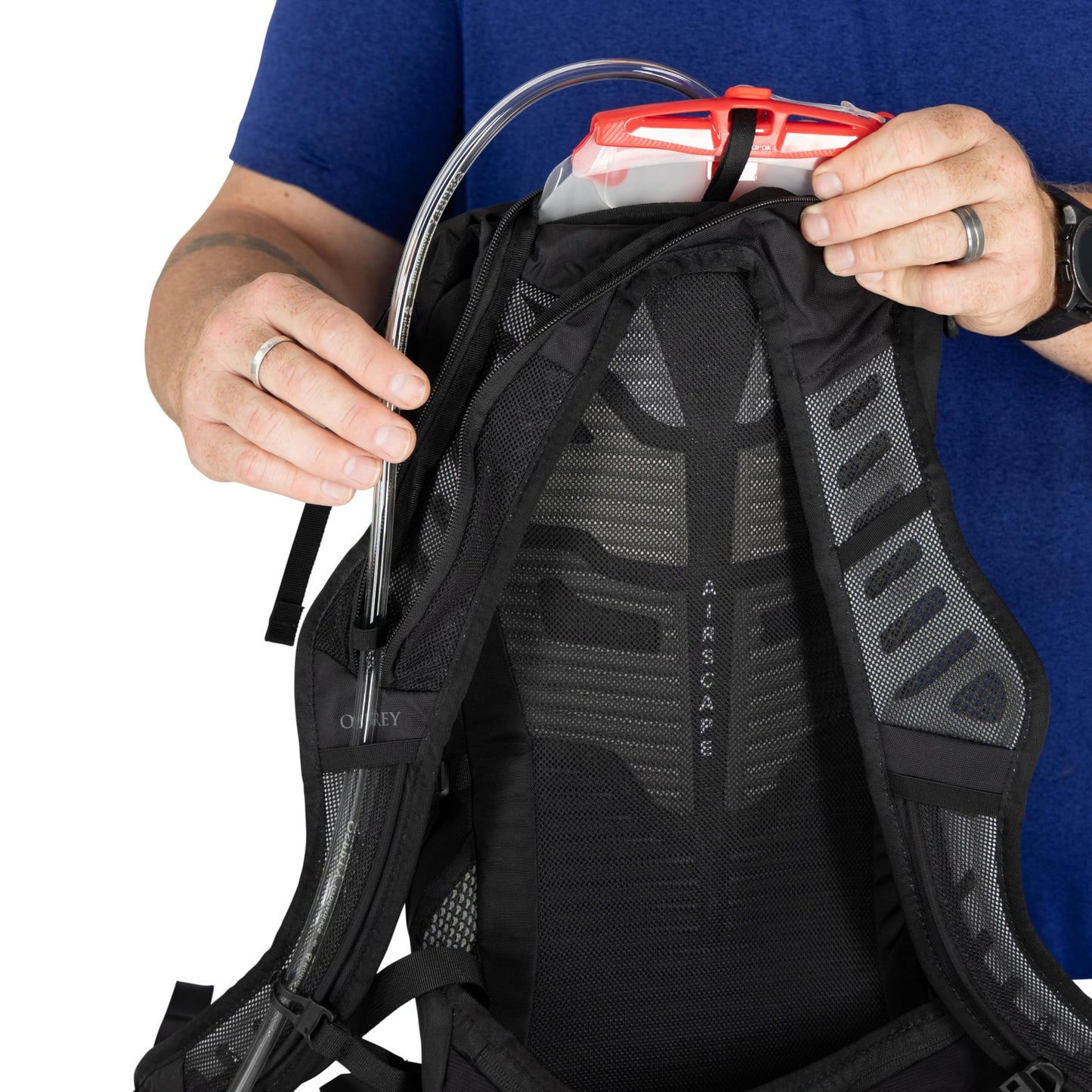 Osprey Raptor 14L Men's Biking Backpack with Hydraulics Reservoir, Black