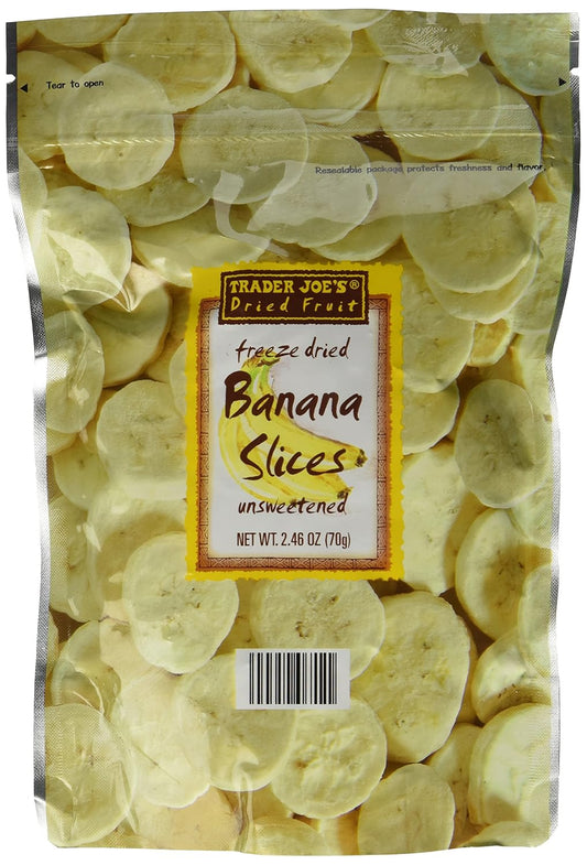 Trader Joe's Freeze Dried Banana Slices Unsweetened 2.46oz