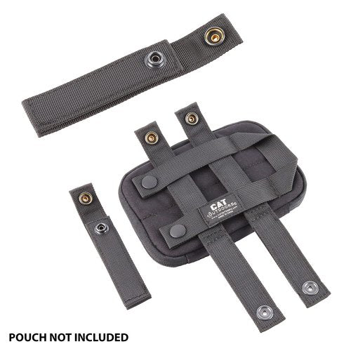 CAT Outdoors 4" MOLLE Straps with Snaps for Backpack - MOLLE Attachment Straps - MOLLE Webbing Accessories - MOLLE connectors - MOLLE Pack Straps - Tactical Strap Connectors (Black)