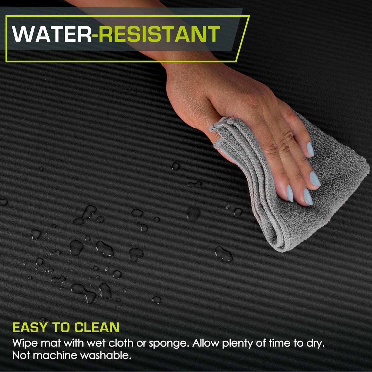 Extra Thick ½” Yoga & Pilates Mat - 71” High Density Foam with Carry Strap