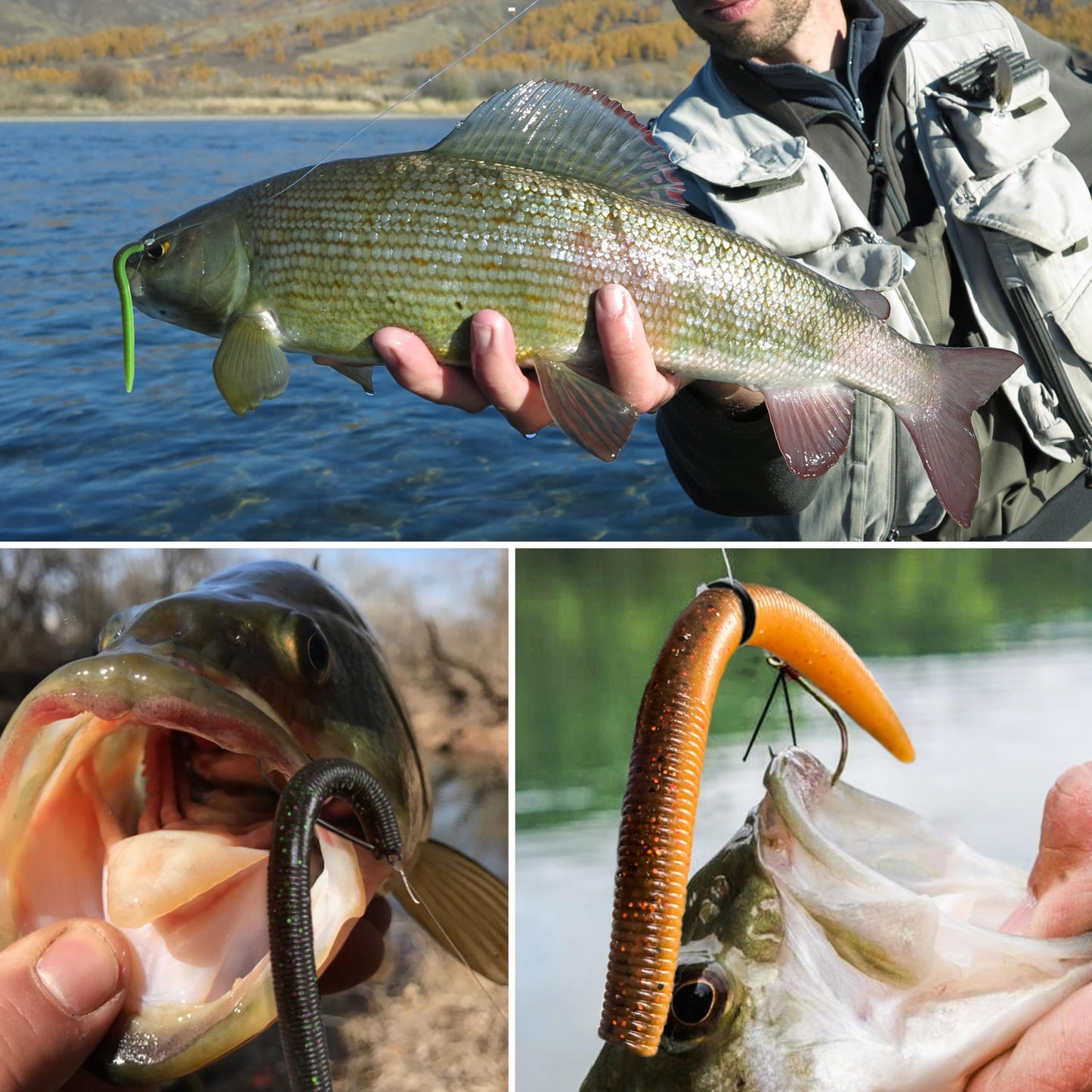 PROBITE Soft Fishing Worm 100PCS, 3/4/5/6" Mega Value Pack Senko Style Soft Lures for Bass, Plastic Worm Stick Baits, Multicolor, Cost-Effective Fishing Gift