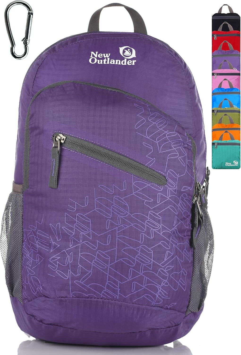 Outlander Packable Handy Lightweight Travel Hiking Backpack Daypack, Black