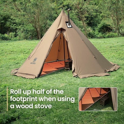 OneTigris Rock Fortress 6 Person Footprint, Ten-Sided Tent Groundsheet 5000mm Waterproof Ratings