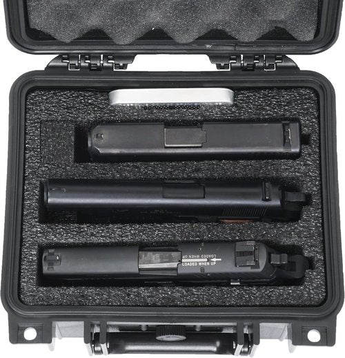 Case Club 3 Pistol & 6 Magazine Pre-Cut Waterproof Case with Silica Gel to Help Prevent Gun Rust