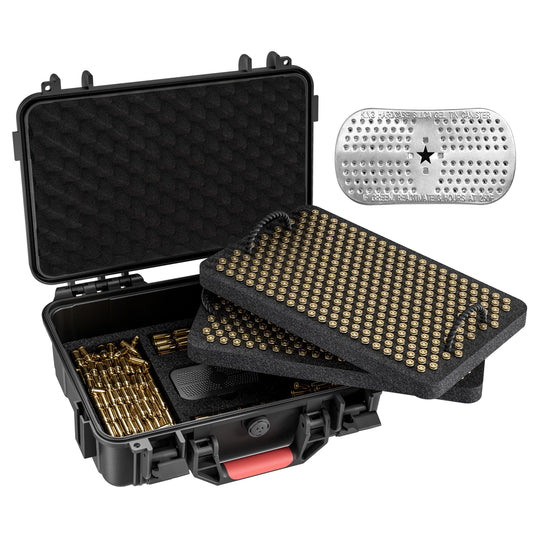 Kinghardcase 600-700 Round 9mm Ammo Storage Case - Travel Safe/Mil Spec/Waterproof Ammo Box Fits 9x19mm Parabellum/9mm Luger, 380ACP, 38 S&W, 356 TS&W,7.63mm Mannlicher,8mm Steyr,.357SIG