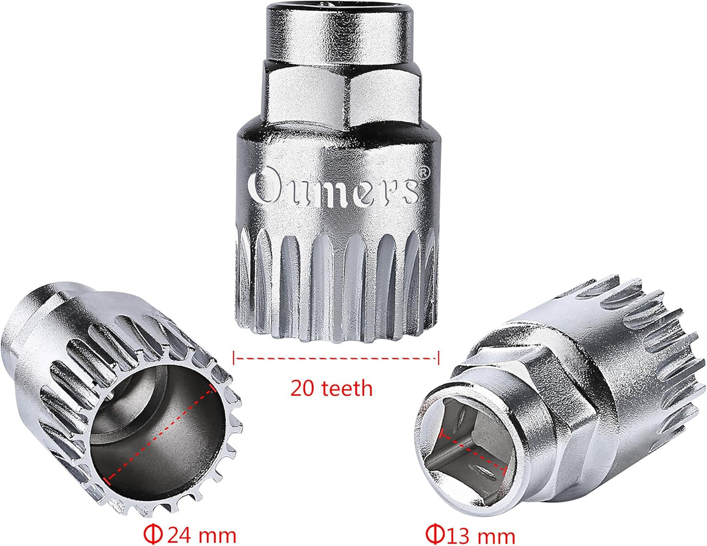 Oumers Bike Crank Extractor/Arm Remover and Bottom Bracket Remover with 16mm Spanner/Wrench. Professional Bicycle Repair Tool Kit