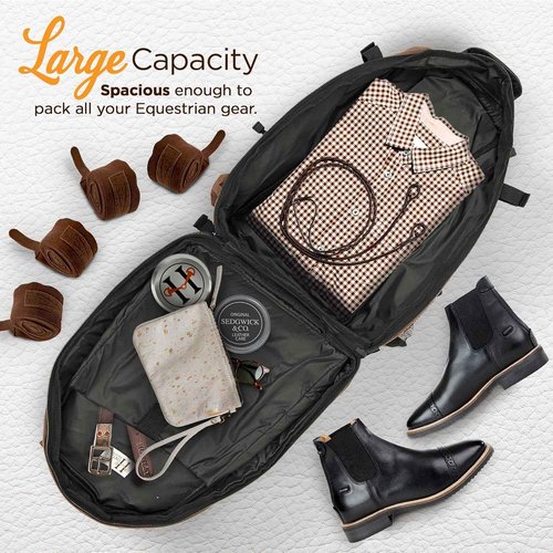 Deluxe Heavy Duty Nylon Equestrian Backpack with Adjustable Shoulder Straps