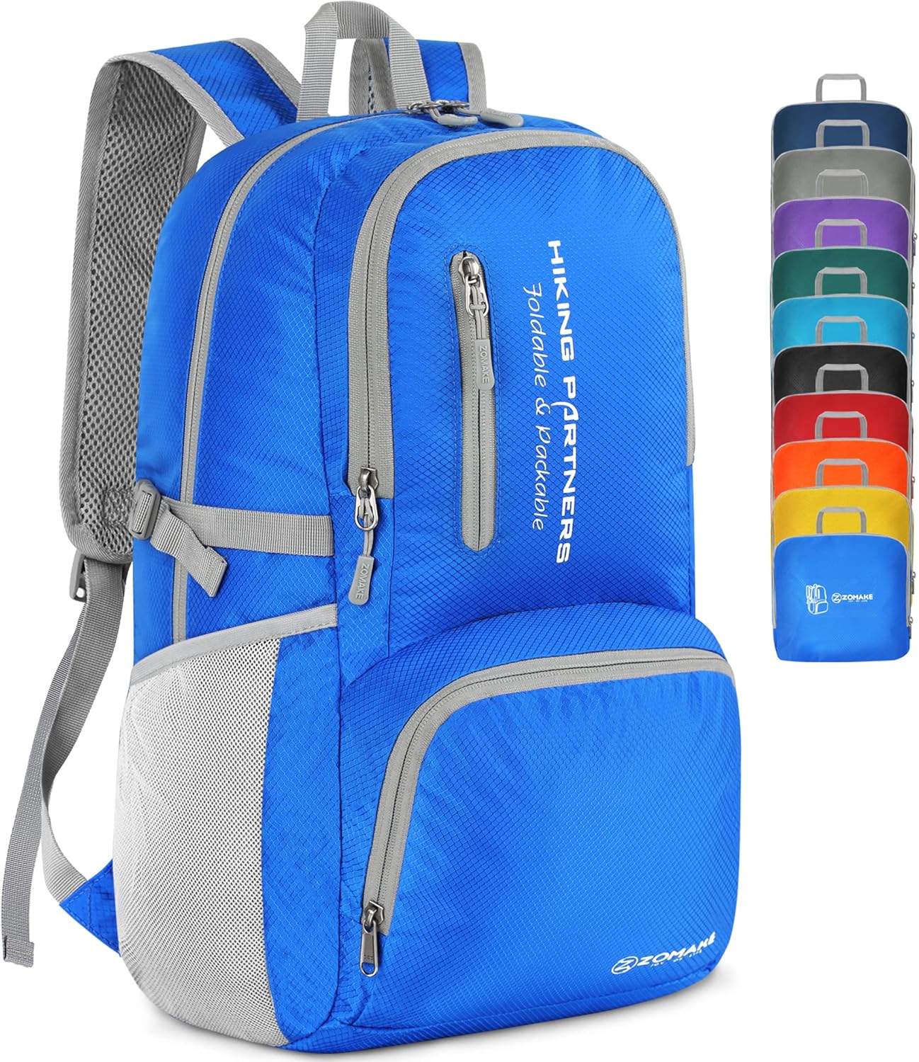 ZOMAKE Lightweight Packable Backpack - 35L Light Foldable Hiking Backpacks Water Resistant Collapsible Daypack for Travel(Dimgray)