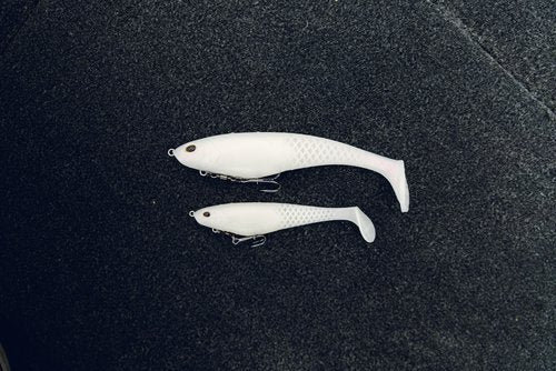 Berkley PowerBait® CullShad Fishing Bait, Albino, 6 in, Soft Swimbait, Equipped with Fusion19™ Hook, Smart Weighting System