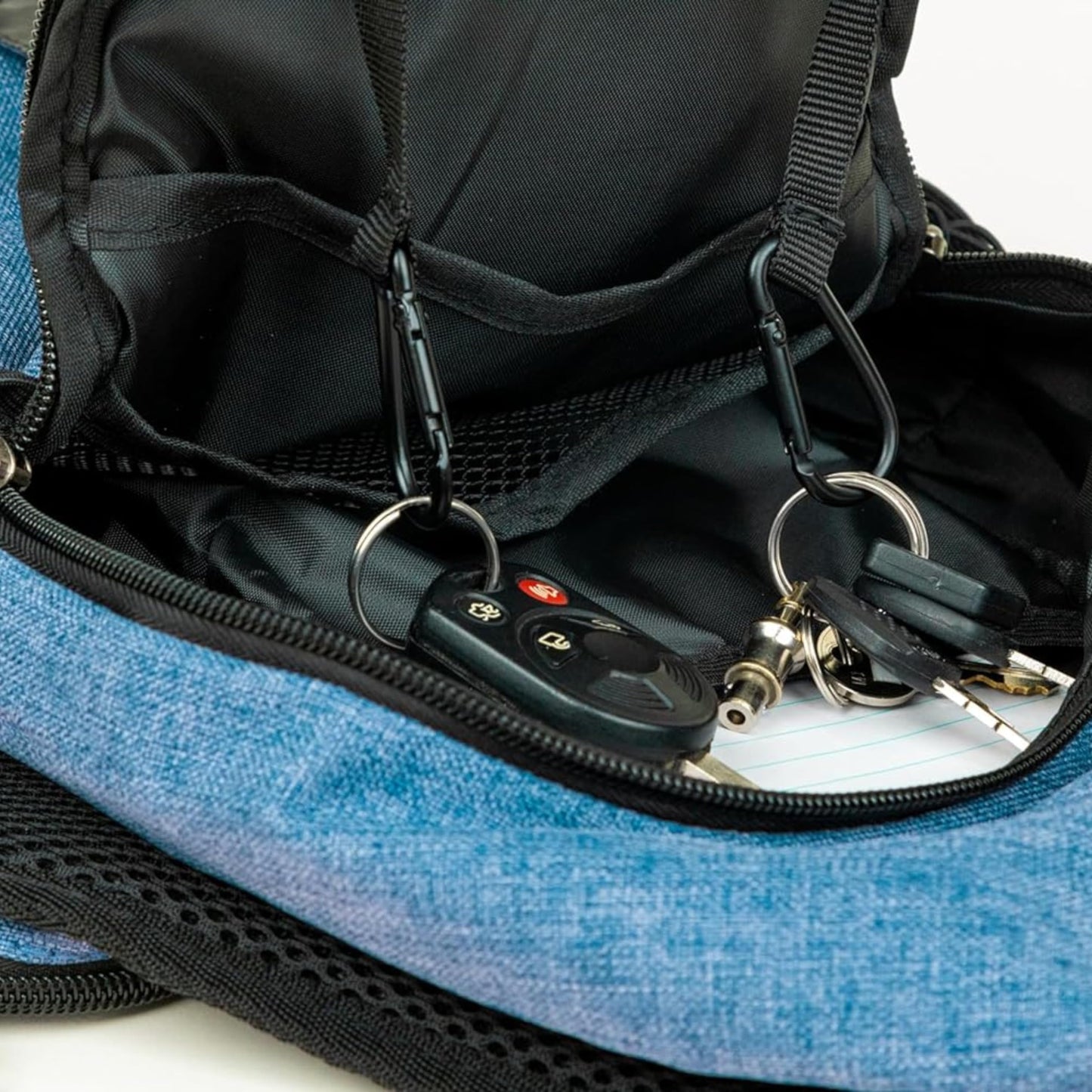 JERSEY RIDGE Crossbody Sling Bag – Anti-Theft Carryall Daypack Backpack with Adjustable Chest Strap for Travel or Hiking (Blue)