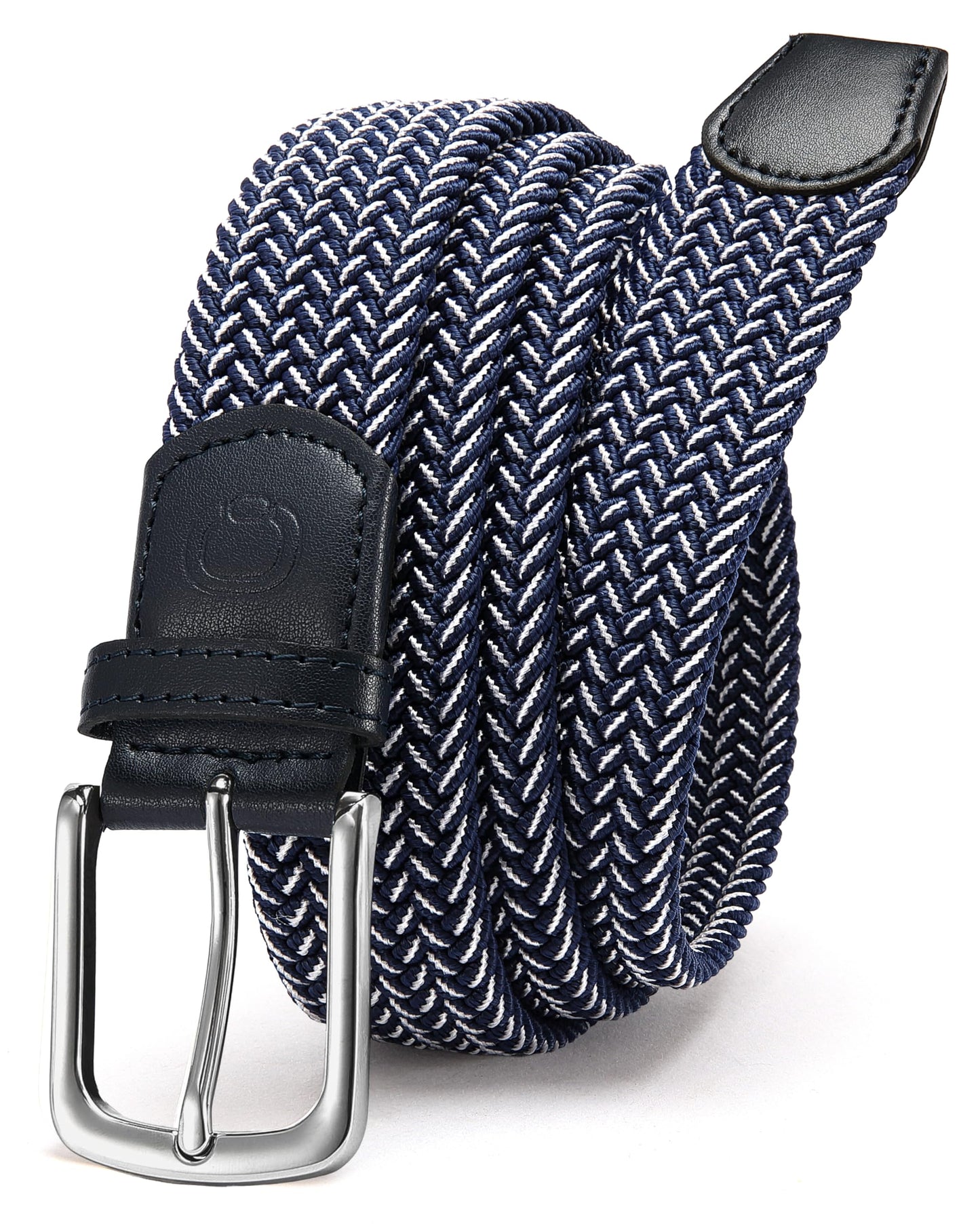 CHAOREN Stretch Belts for Men - Braided Elastic Golf Belt for Men 1 3/8"- Gift for Casual Jeans Shorts