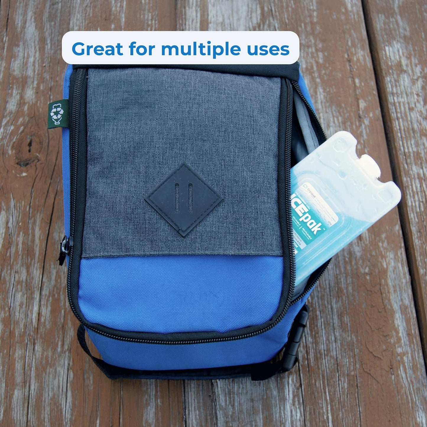 Cryopak ICEpak Large Hard Shell Reusable Ice Packs for Coolers and Lunch Box Use, Freezer Safe Gel Design, Professional Grade Cooling, Non-Toxic and BPA Free, Essential Travel Accessories, Large