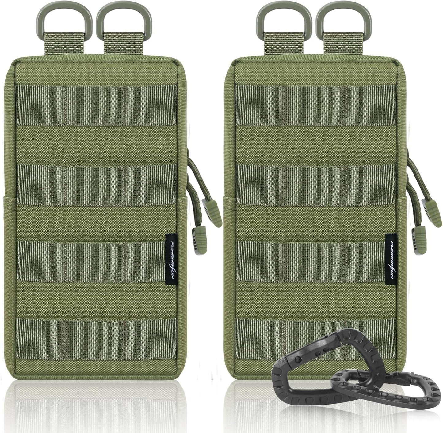 FUNANASUN 2 Pack Molle Pouches Tactical Pouch Small Molle Pouch Compact Water-Resistant EDC Pouch Molle Bag