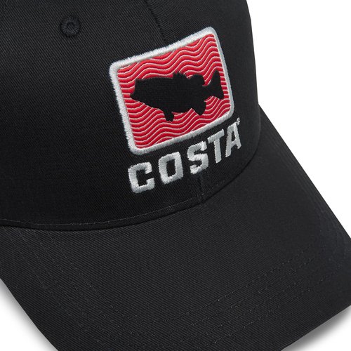 Costa Del Mar Bass Waves Trucker Hat Black