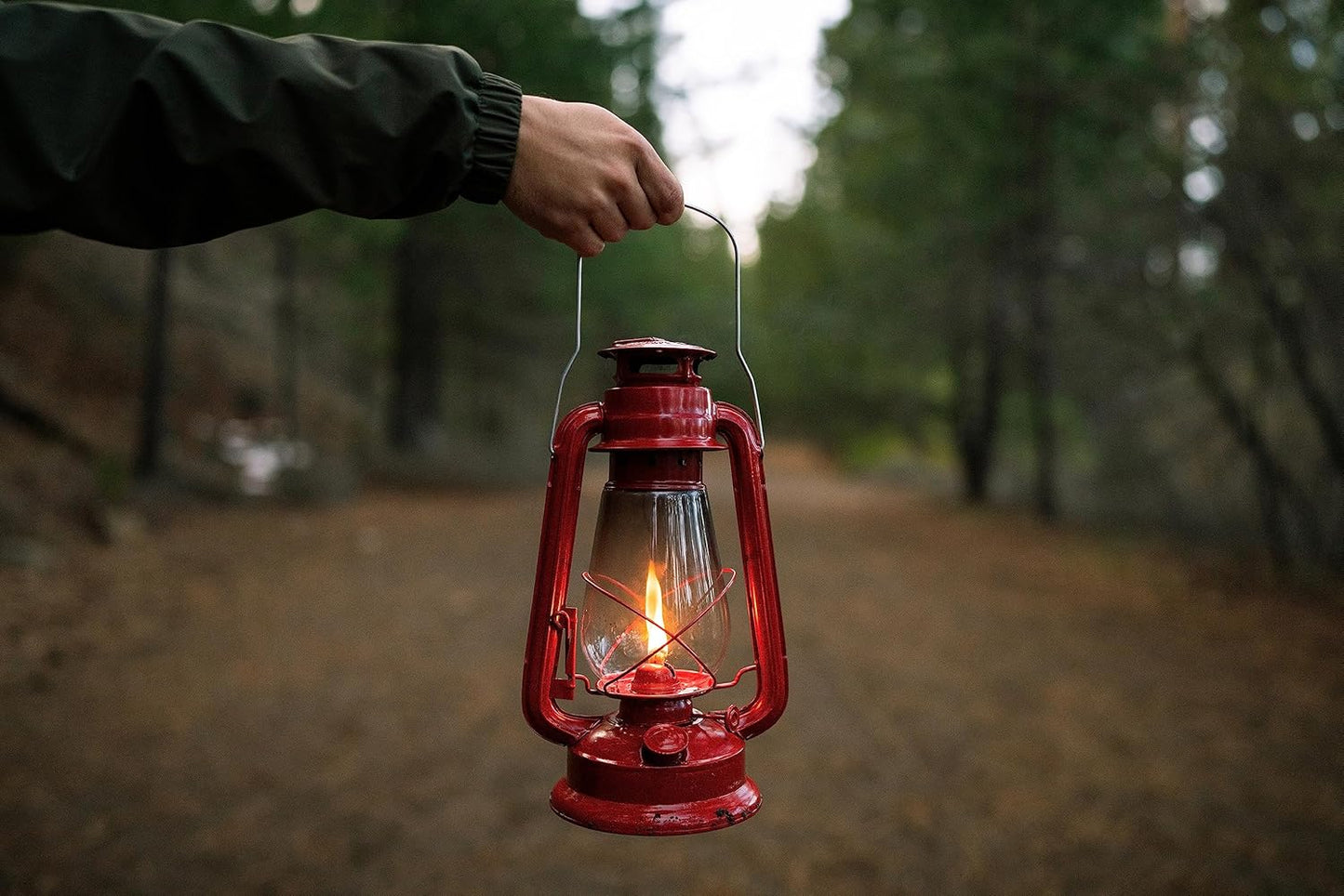 Stansport 12" Hurricane Lantern (127), 12inch, Red