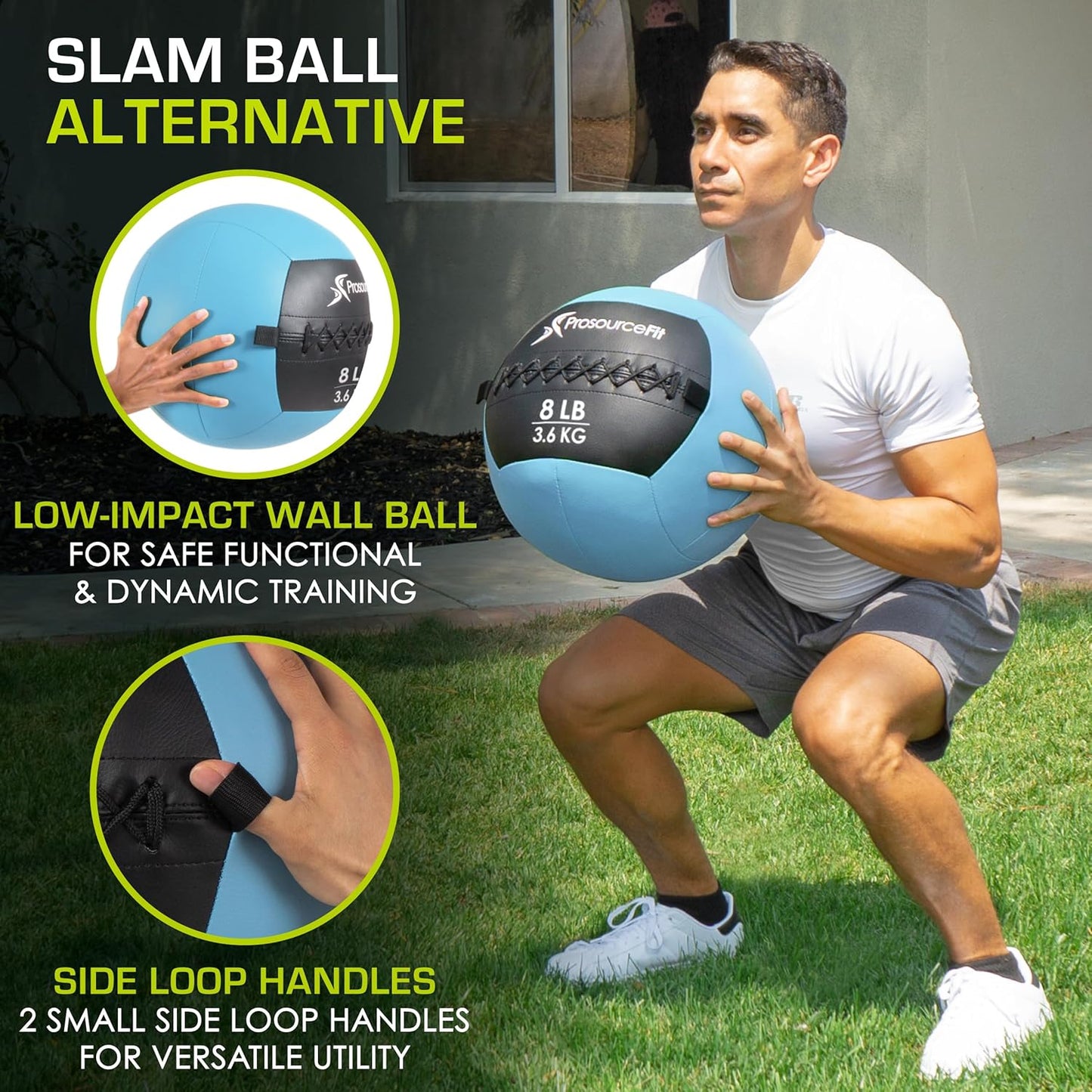 ProsourceFit Soft Medicine Balls, Wall Balls and Full Body Dynamic Exercises, Color-Coded Weights