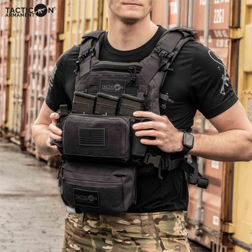 Tacticon Drop Pouch Elite | Combat Veteran Owned Company | Dangler Pouch Compatible with Any Vest with Hook and Loop at Front