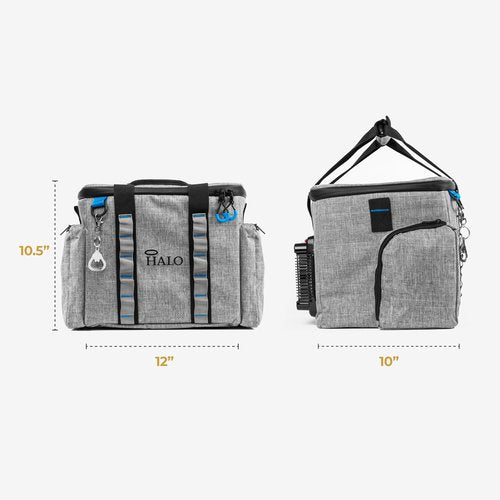 Halo Thermoelectric Cooler Bag, 12V Electric Cooler Bag with Hybrid Cooling and Warming Technology, Plug-in for Vehicles, 15L Capacity, Lavender