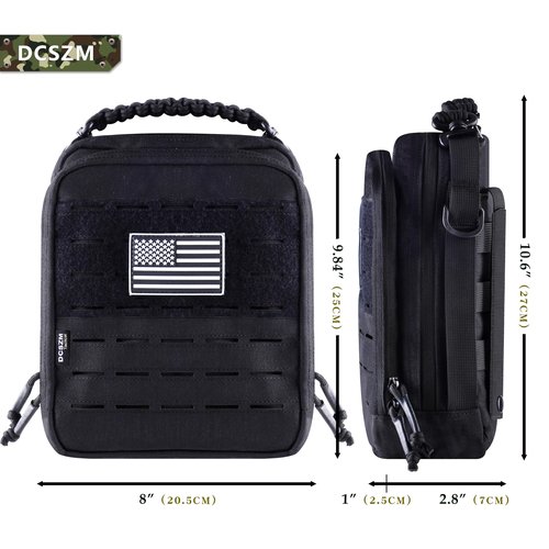 DCSZM Tactical Molle Admin Pouch,Utility EDC Pouch Organizer Modular Tool Pouch of Double Layer Design Medical EMT Attachment Bag