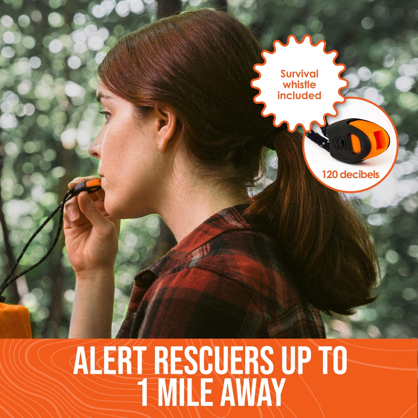 Go Time Gear Survival Life Tent • 2 Person Mylar Emergency Shelter Tube Tent + Paracord • All-Weather Protection for Camping, Hiking, & Survival Kits • Includes Emergency Whistle • 2PK Yellow