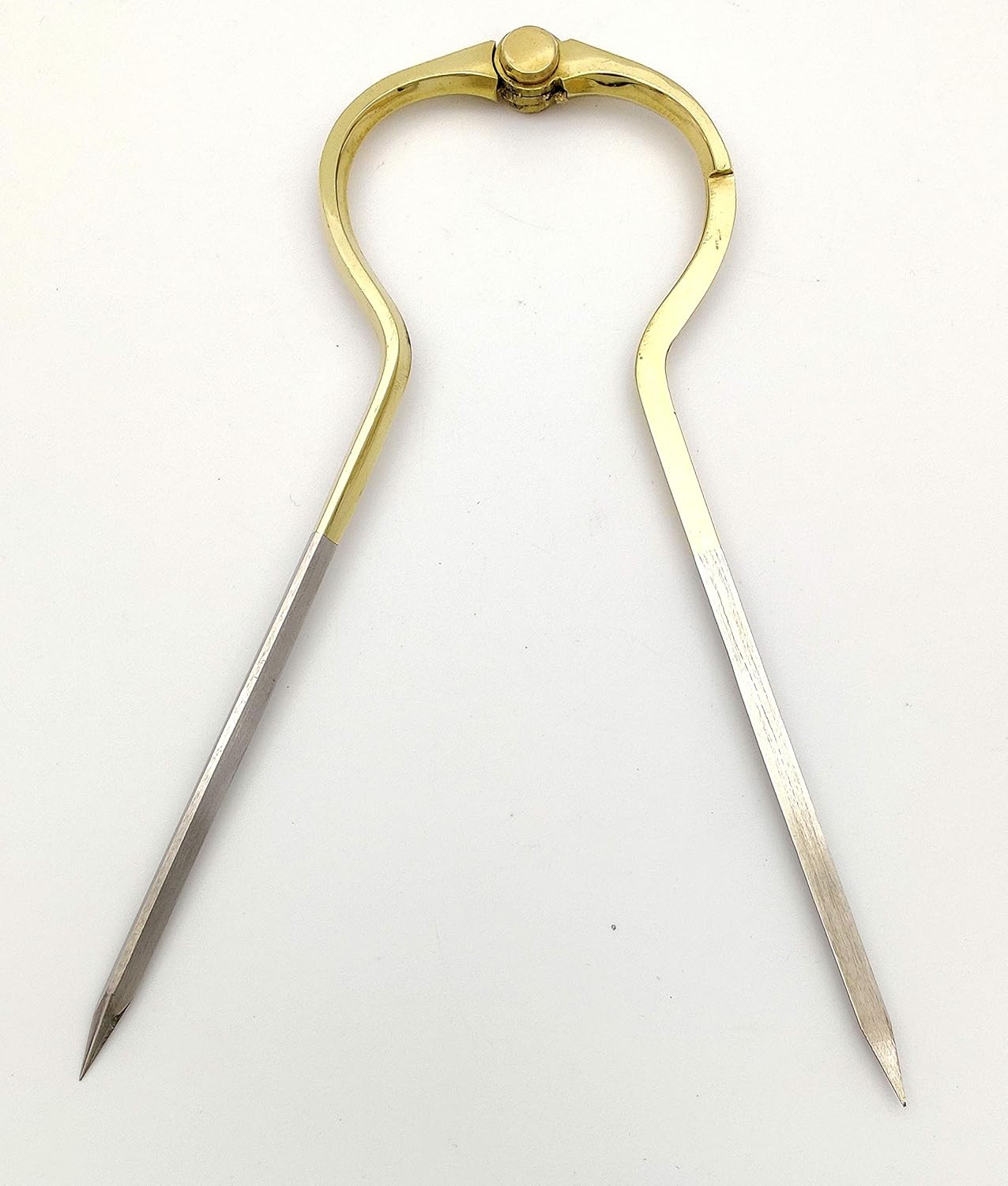 5MoonSun5's Vintage Navigation Straight Pattern Artist Divider Solid Brass Drawing Tool Professional 8” Long Divider Marine Navigation Compass with Handmade Leather case (8 inch Brass tip)