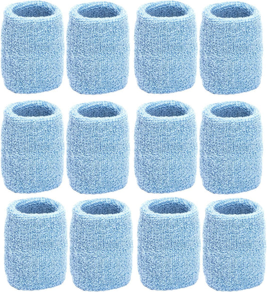 Unique Sports Wristbands / Sweatbands Pack of 12 (6 pair)