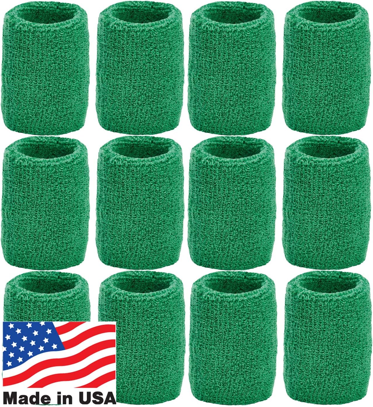 Unique Sports Wristbands / Sweatbands Pack of 12 (6 pair)