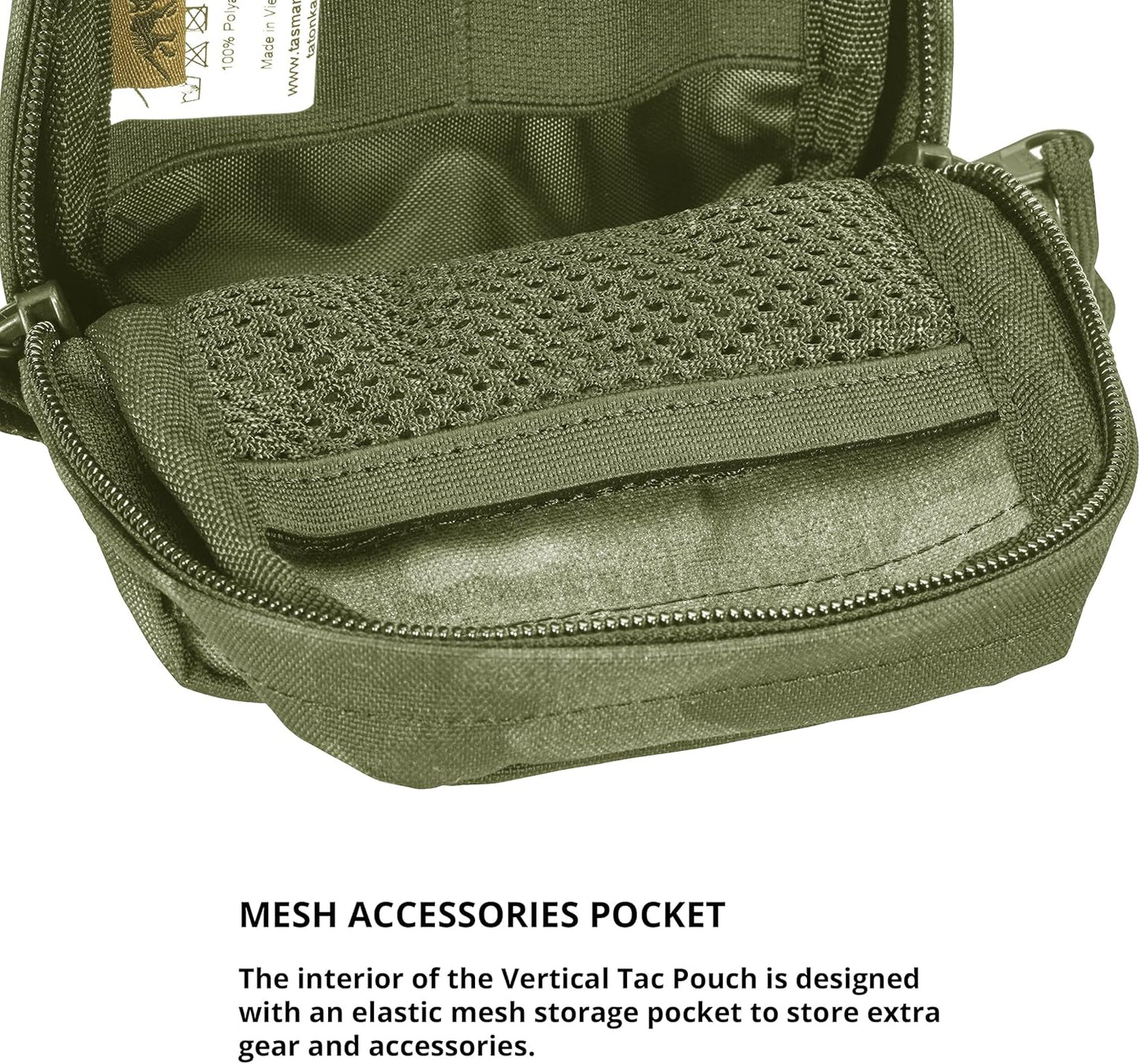 Tasmanian Tiger Tac Pouch 1 Vertical Olive, One Size, TT-7647-331