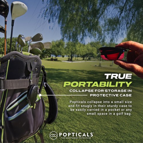 POPTICALS NYDEF Golf Foldable Sunglasses for Your Golfing Accessories (Violet)