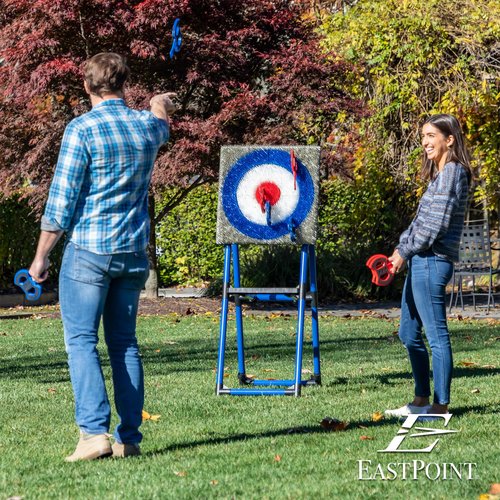 EastPoint Original Axe Throwing Game Set – Steel Frame Target for Indoor and Outdoor Use