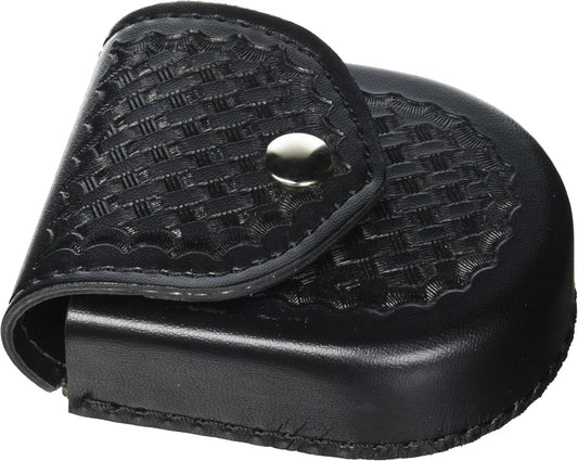 Safariland Bianchi 90H-4 90H Hand Cuff Case w/Flap (Standard Sized Hinged), Basket Weave Black, One Size