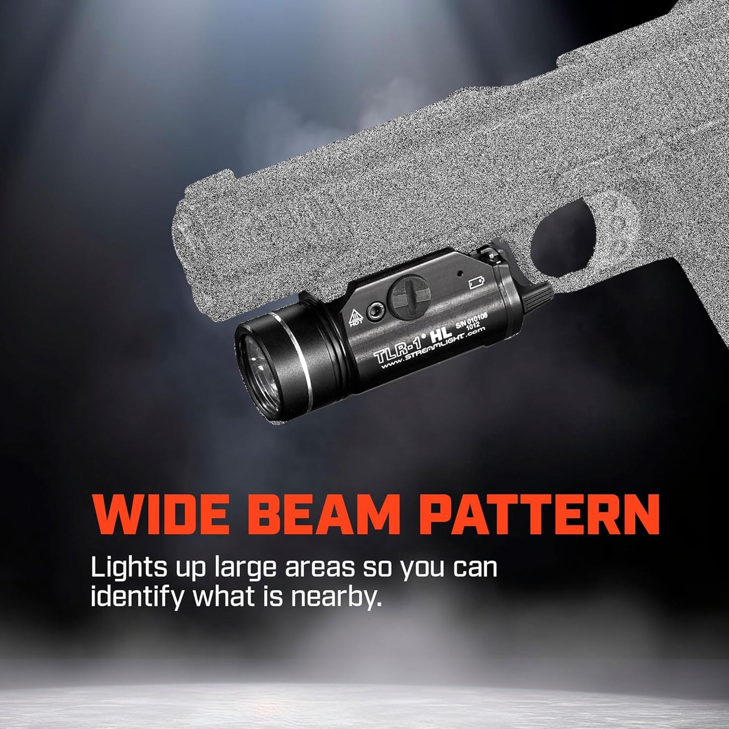 Streamlight 69266 TLR-1 HL 1000-Lumen 20000 Candela Rail-Mounted Tactical Weapon Light with Specific Compatibility Rail Locating Keys, Flat Dark Earth