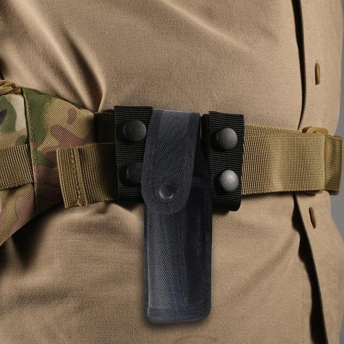 PEUTIER 10pcs Belt Keepers for Duty Belt, Nylon Belt Loop Keeper Police Belt Keepers with Double Snaps Fixing Duty Belt Accessories for 2-2.5in Wide Belts Police Law Enforcement Security