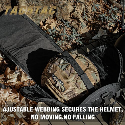 TAC5TAC Tactical Helmet Bag Pack,Multi-Purpose Molle Storage Military Carrying Pouch for Sports Hunting Shooting Combat Helmets(Ranger Green).
