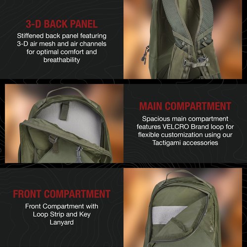Vertx Long Walks Pack 28L Tactical Backpack Concealed Carry EDC Gear Bag for CCW, Travel, Work, Hiking, Outdoors, It's Black