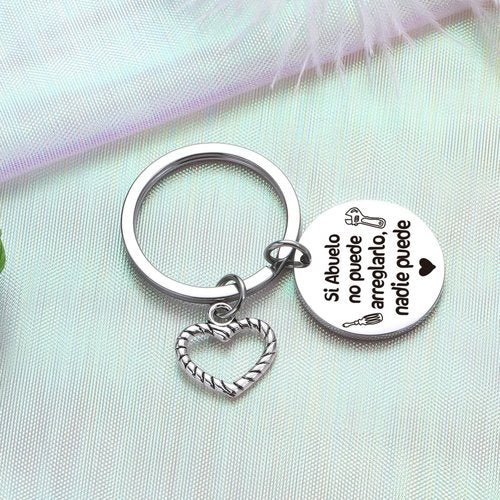 ZQEOU Abuelo Gifts Fathers Day Jewelry Grandpa Gifts Grandpa Birthday Keychain Grandfather Gift Grandad Grandaddy Gift Grandfather Appreciation Jewelry