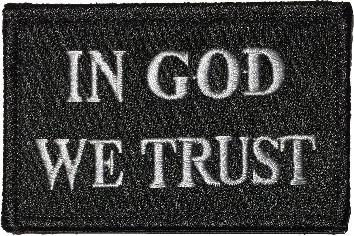 Tactical in GOD WE Trust Morale Patch 2"x3" - Black - by Ranger Return (RR-TACT-IGOD-00WE-TRST-BLCK)
