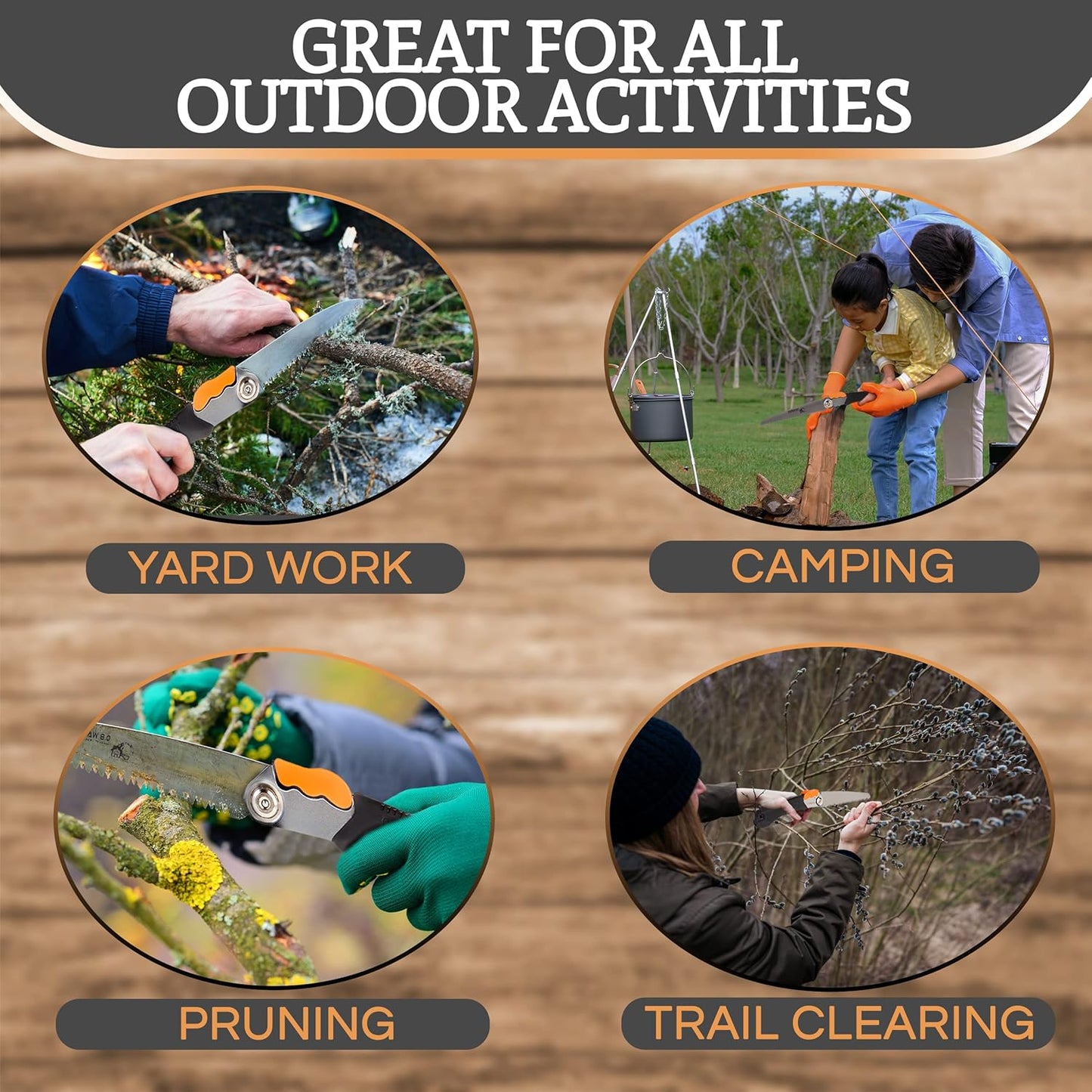 8-Inch EverSaw Folding Hand Saw - Compact Pruning & Gardening Tool for Trees